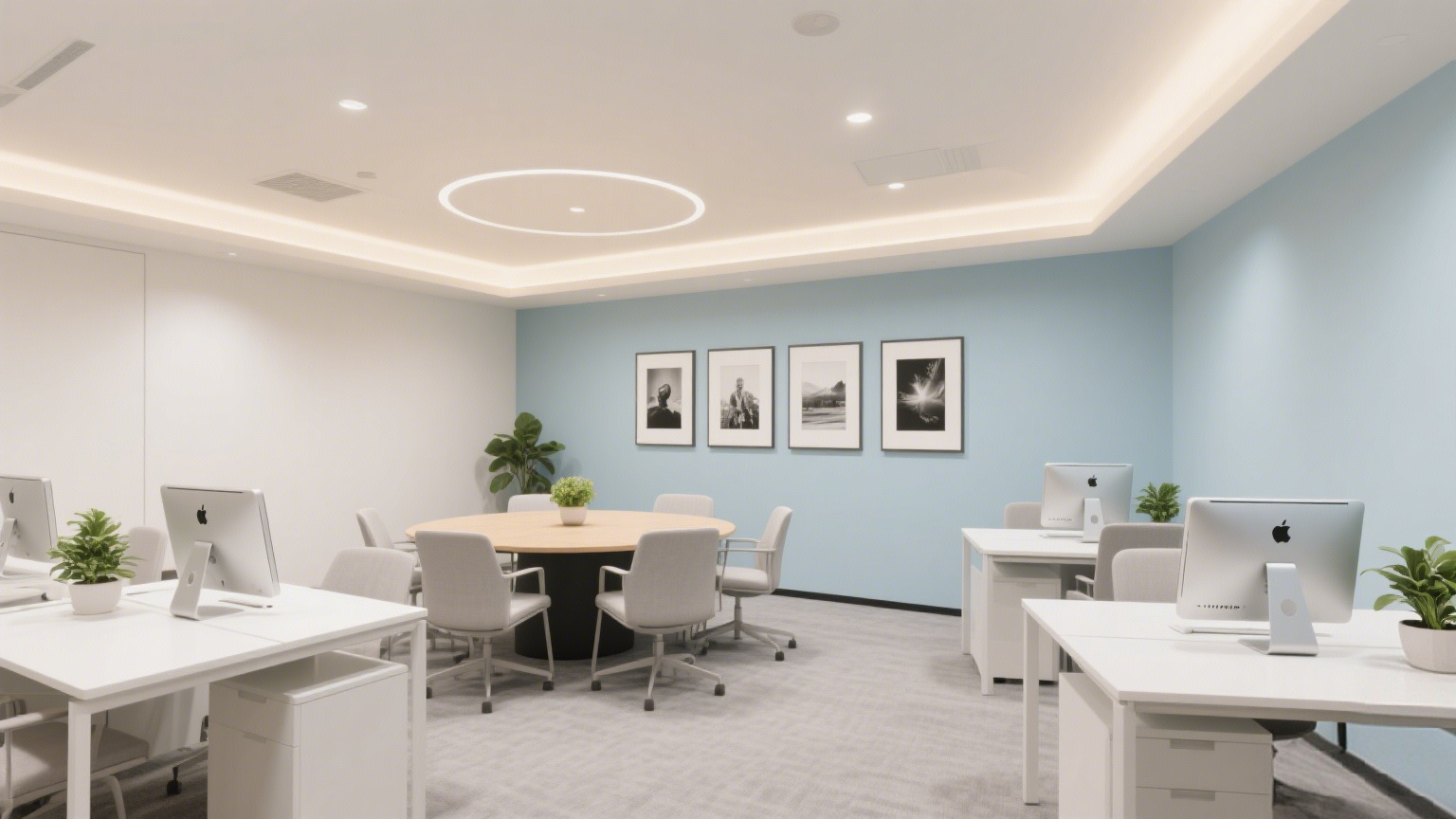 舒緩壓力的中性色調(diào)辦公設(shè)計(jì):打造高效與寧?kù)o的工作空間